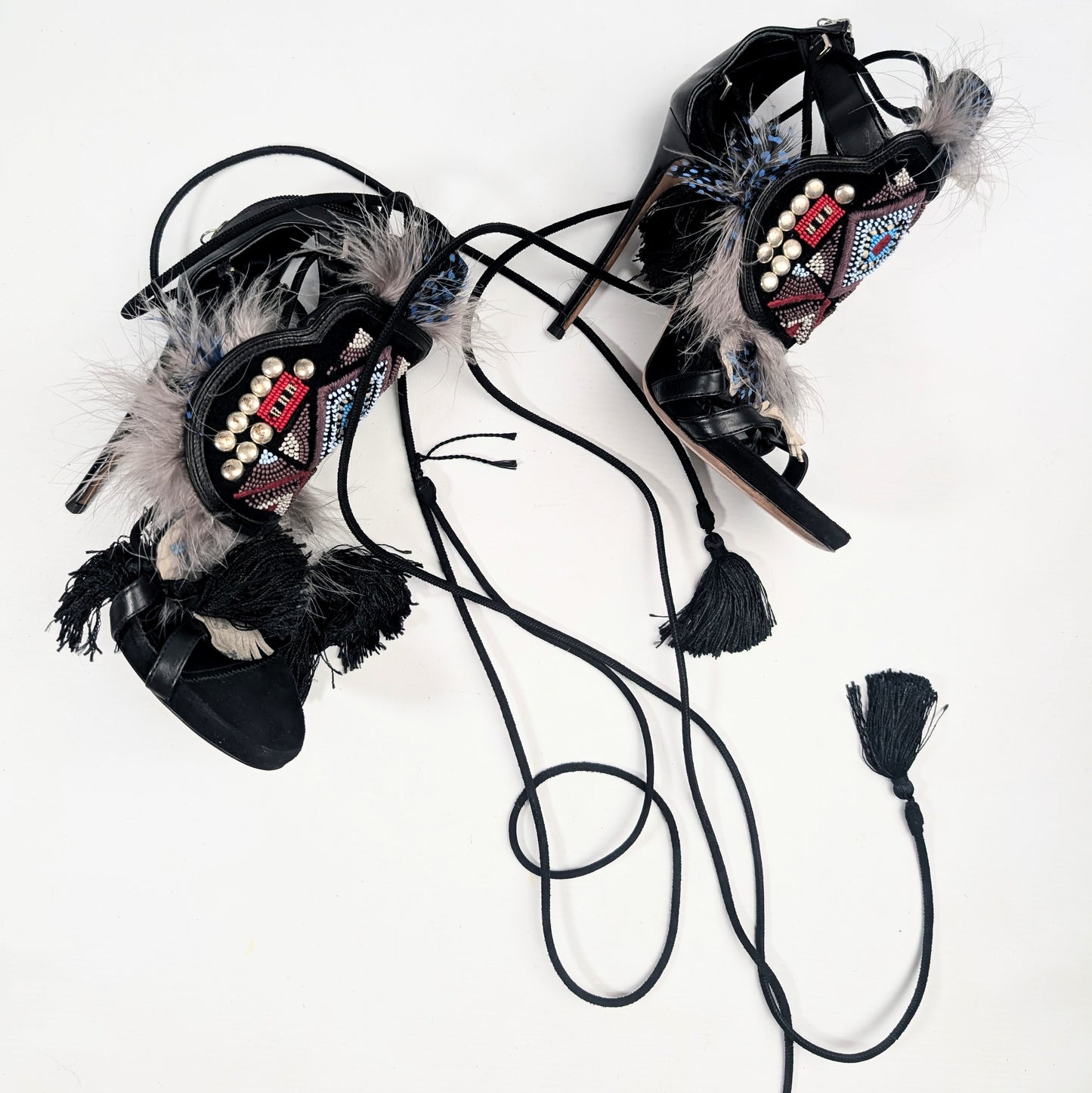 Dsquared2 F/W 2015 Black "Eskimo" Sandals - EU38|5UK|7US