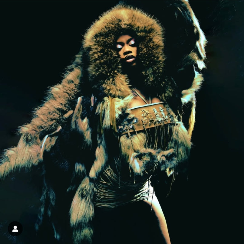 Vintage fur dress cape