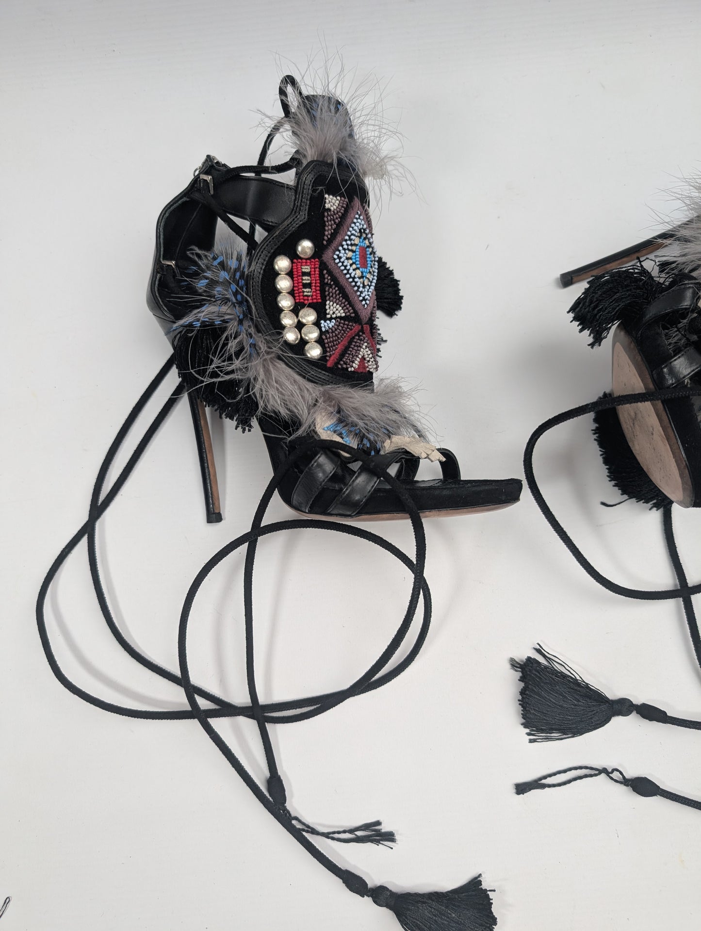 Dsquared2 F/W 2015 Black "Eskimo" Sandals - EU38|5UK|7US