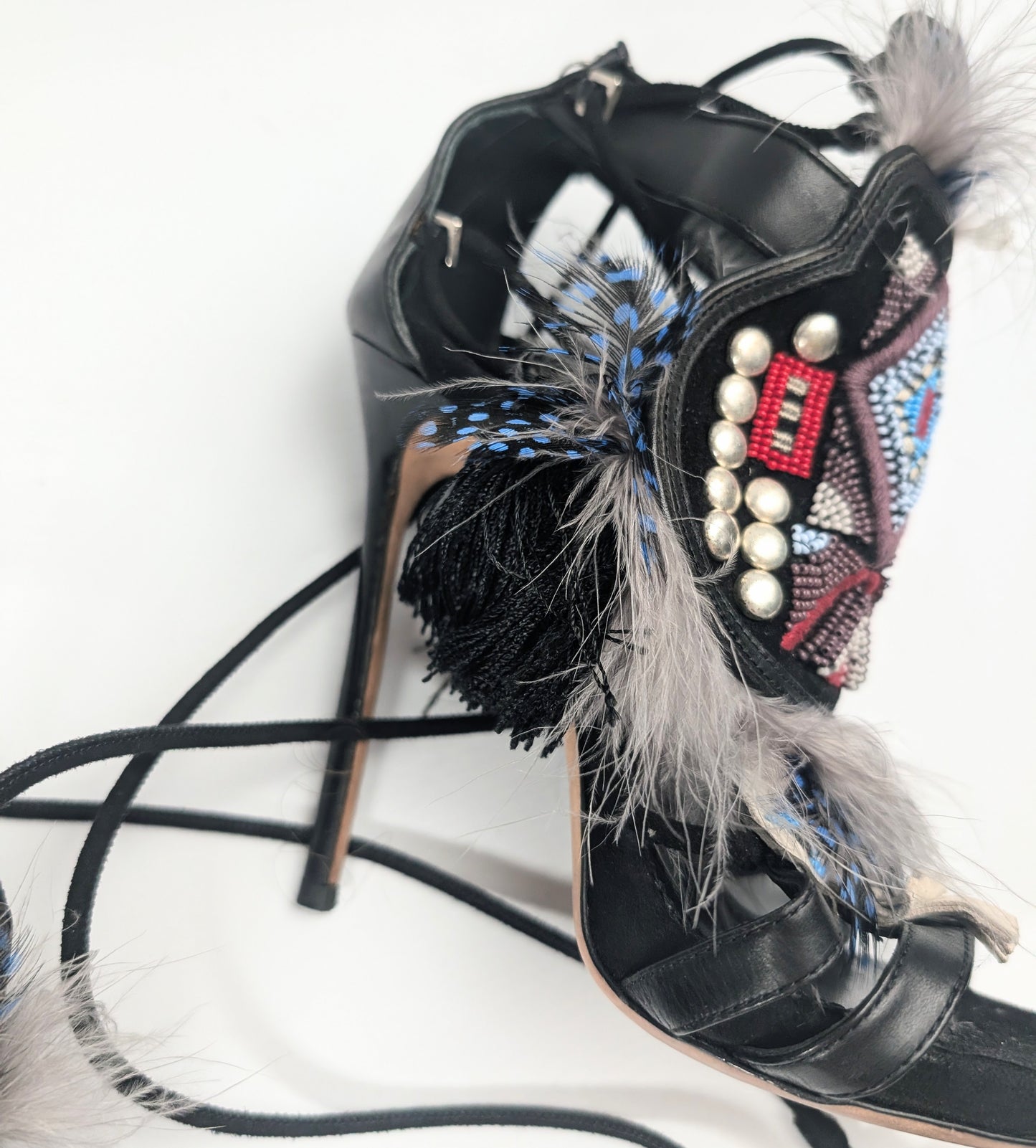Dsquared2 F/W 2015 Black "Eskimo" Sandals - EU38|5UK|7US