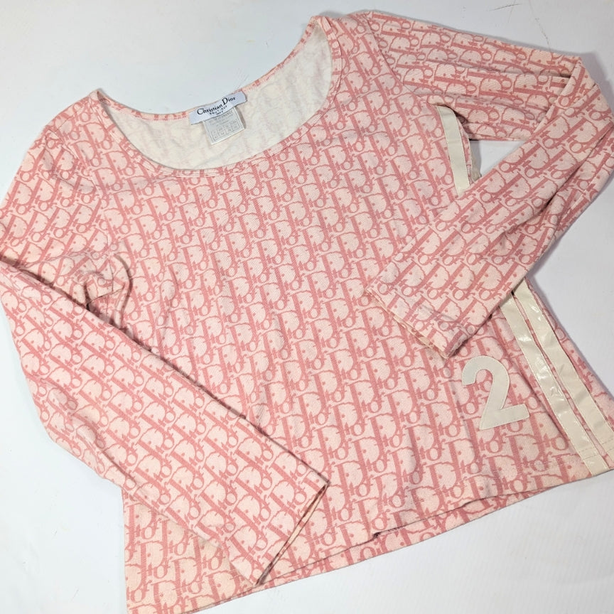 T-shirt Dior par Galliano monogramme rose - Diorissimo S/S2002