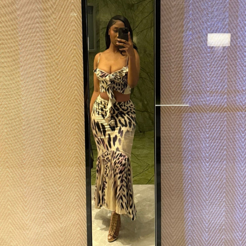 Roberto Cavalli top and skirt set - M