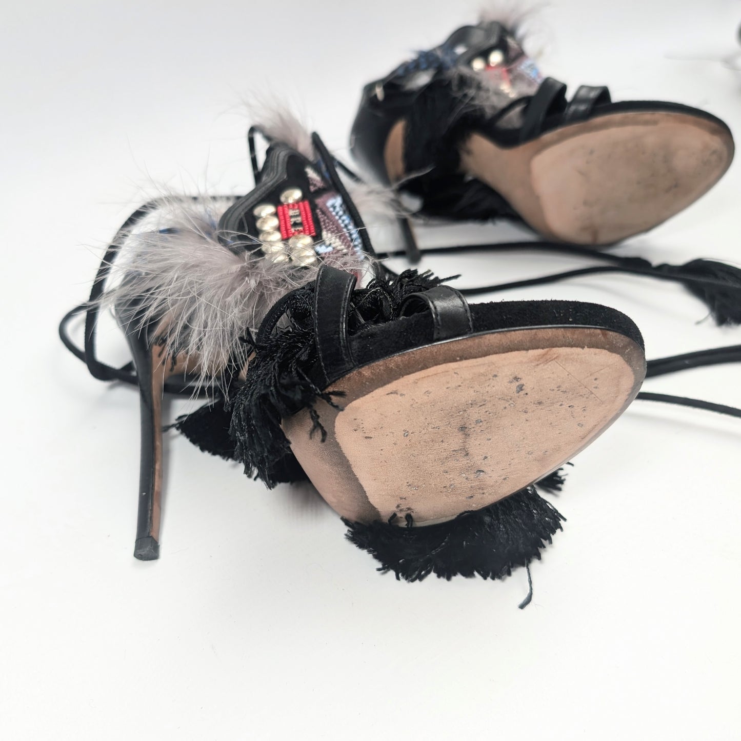 Dsquared2 F/W 2015 Black "Eskimo" Sandals - EU38|5UK|7US
