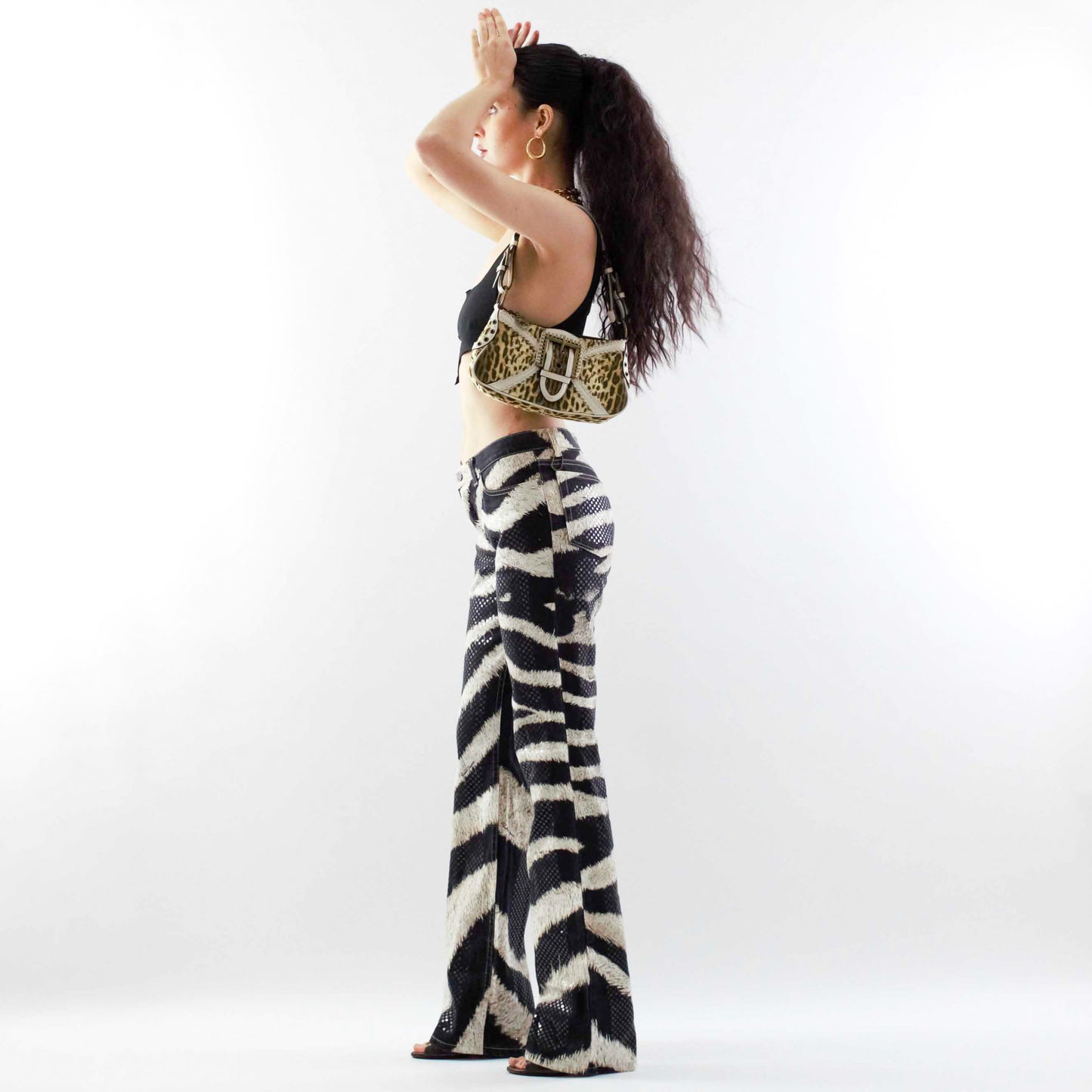 Roberto Cavalli Zebra Pattern Jeans - M