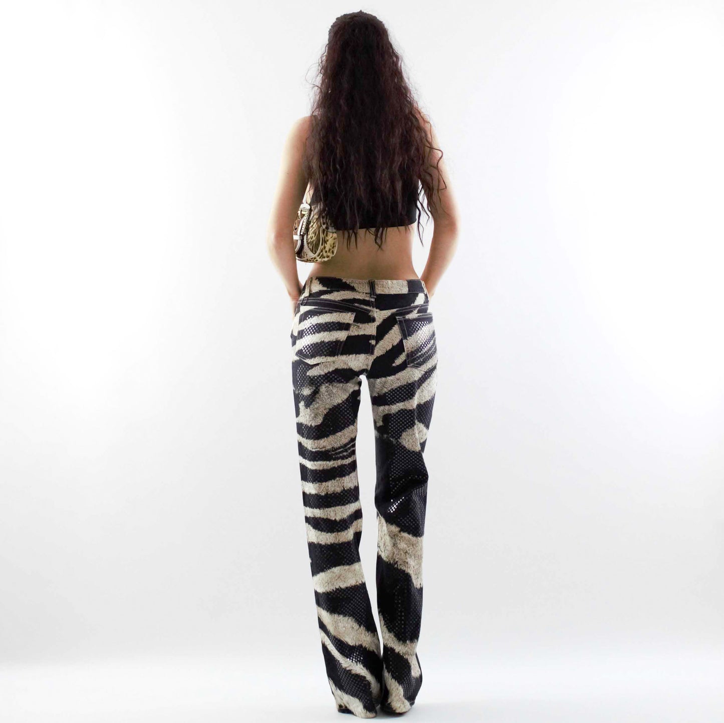Roberto Cavalli Zebra Pattern Jeans - M