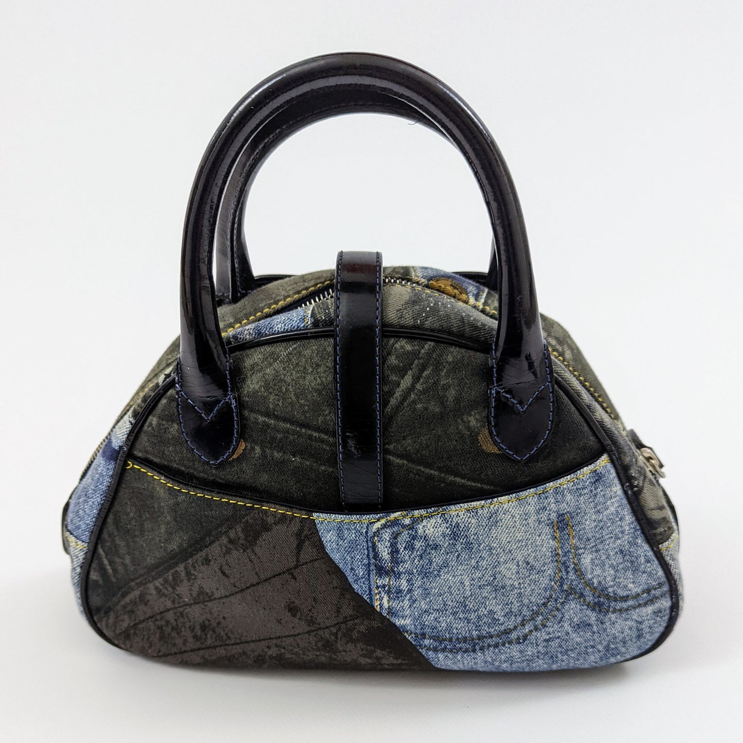 Mini Saddle Bowler Denim Dior bag by Galliano