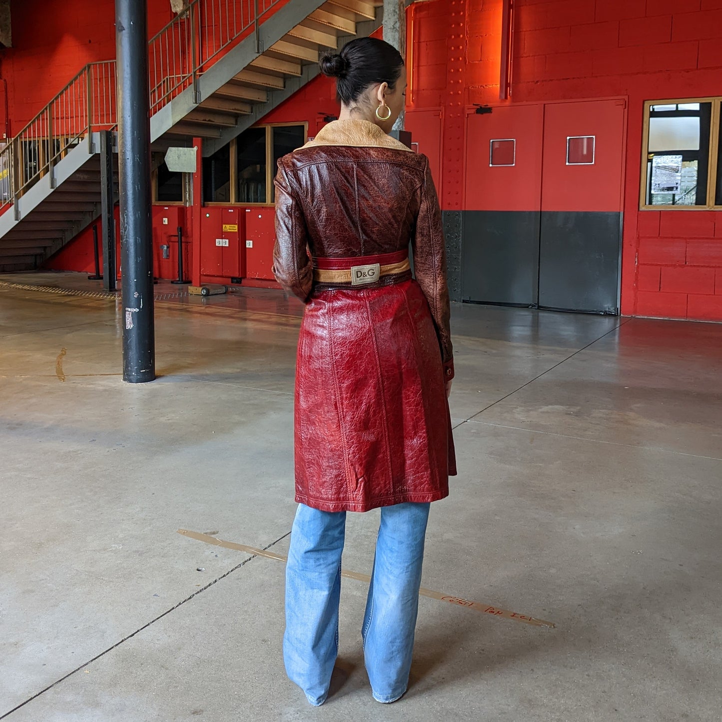 Dolce & Gabbana leather coat