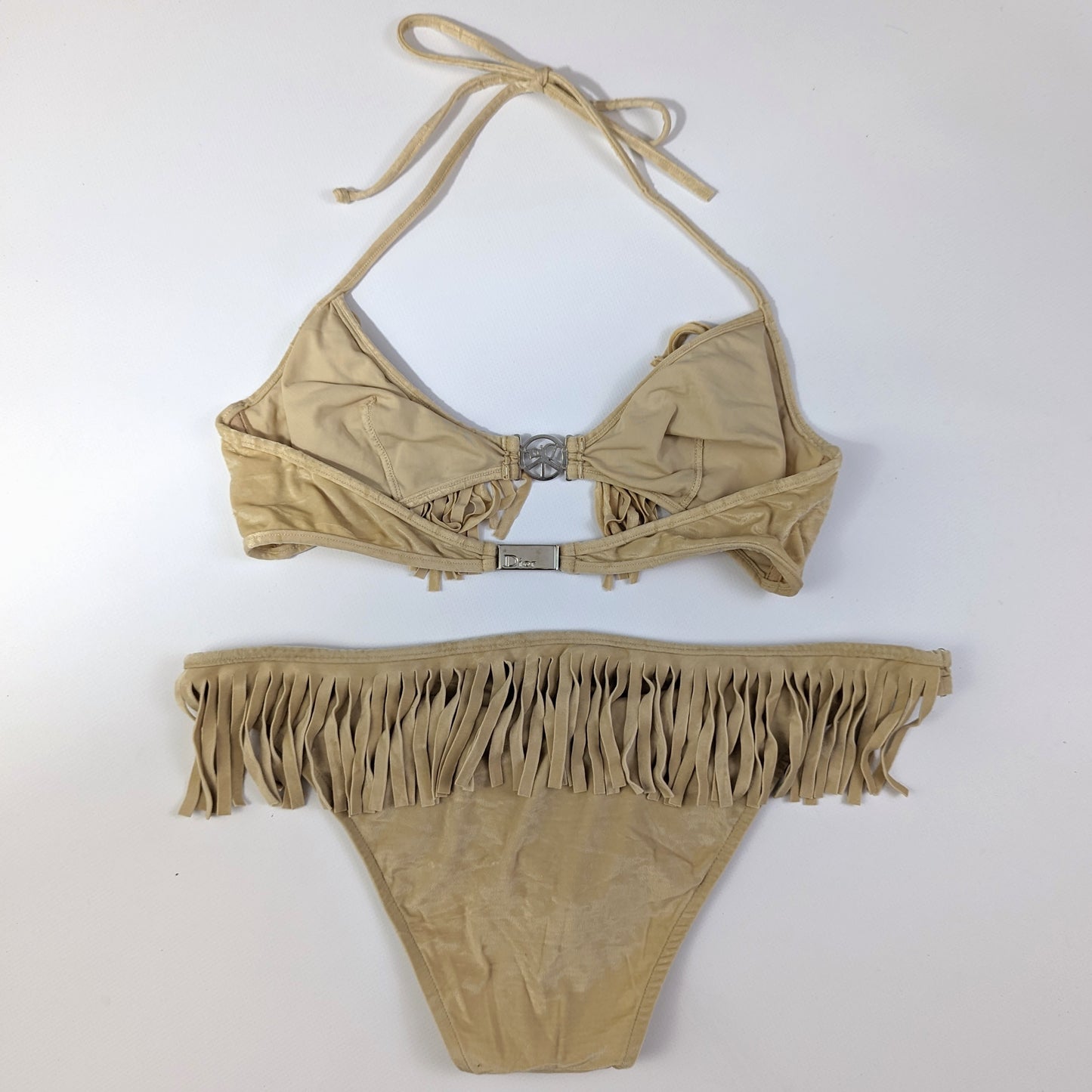 Two-piece Christian Dior velvet swimsuit - S/S 2005 "Peace and Love" - S/M