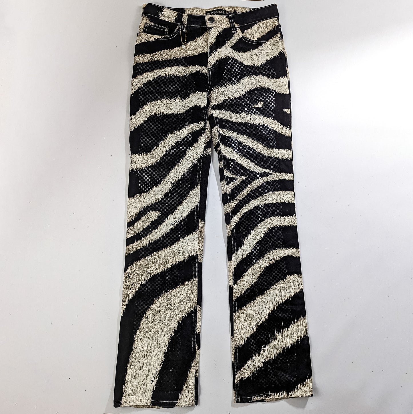Roberto Cavalli Zebra Pattern Jeans - M
