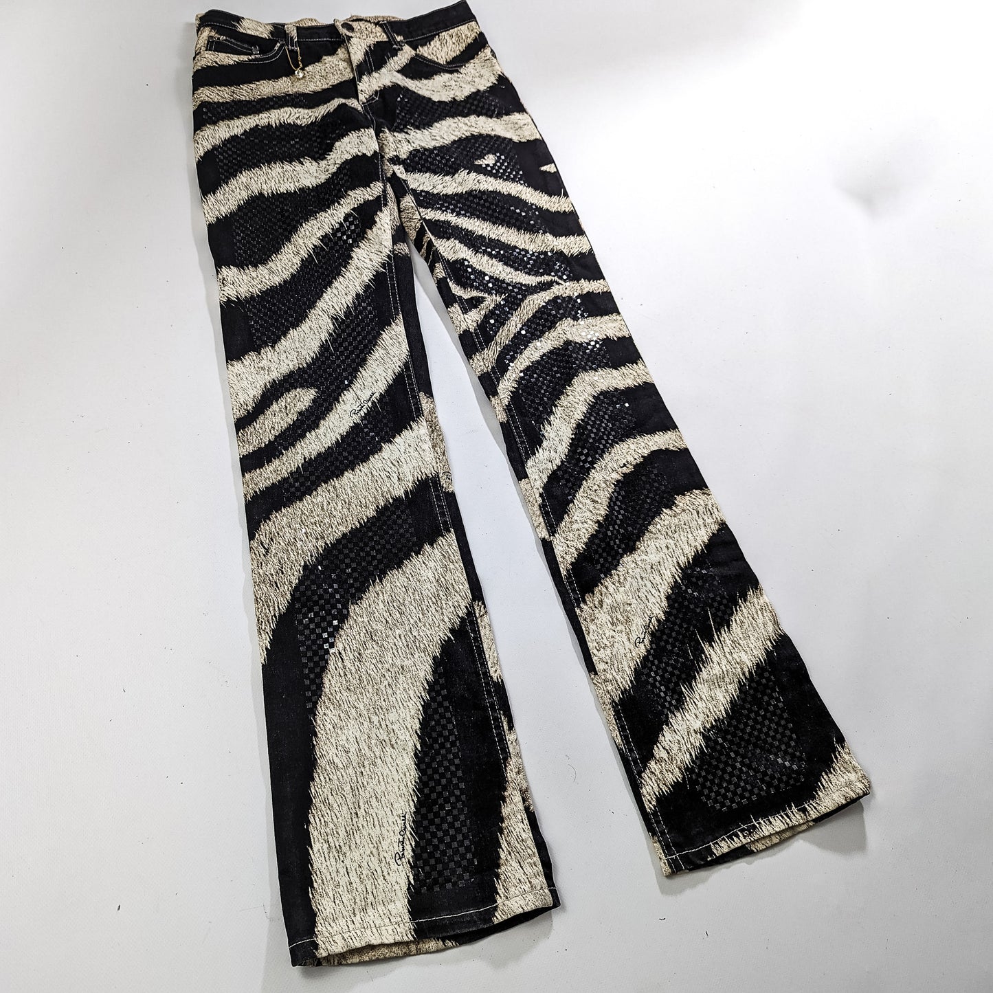 Roberto Cavalli Zebra Pattern Jeans - M