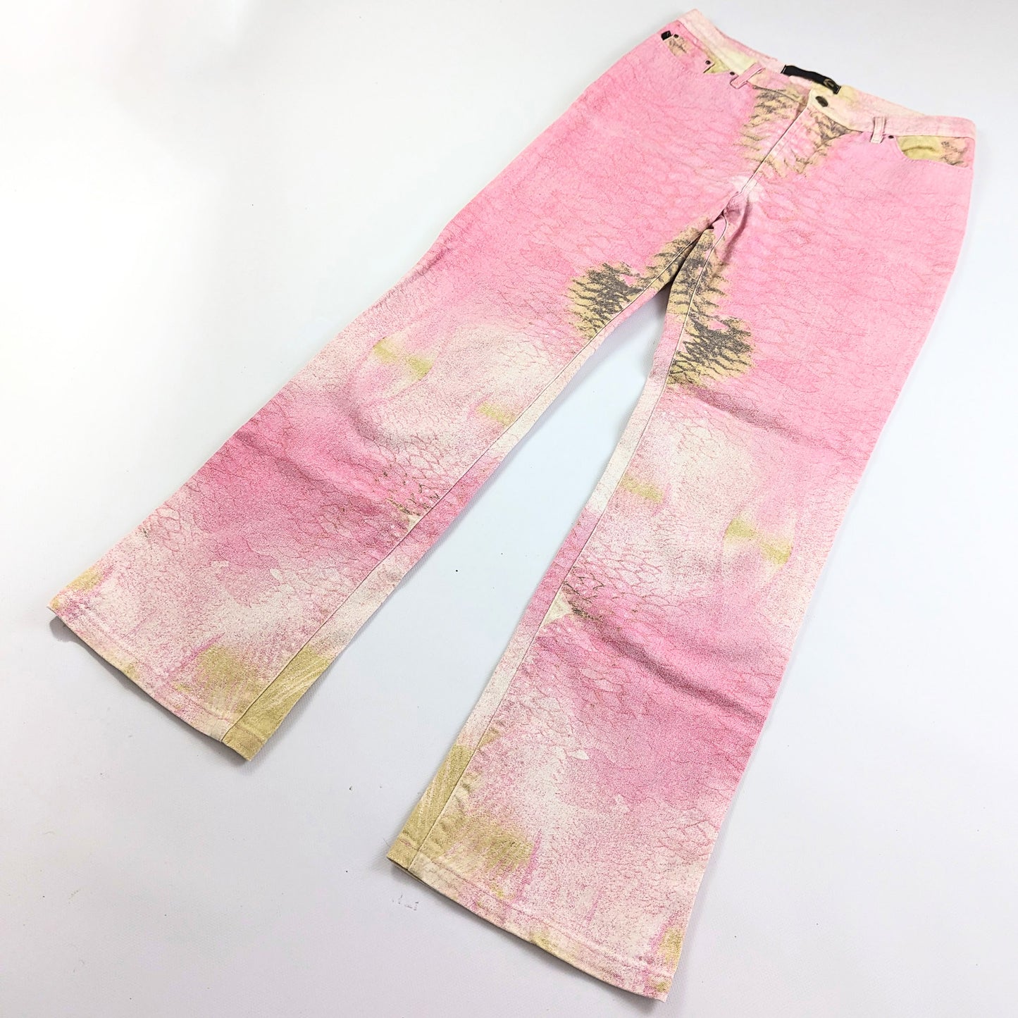 Just Cavalli Rose Gold python jeans - M