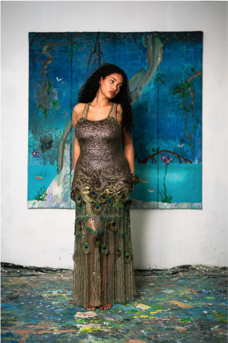 "Peacock" Dress by Jenny Packham