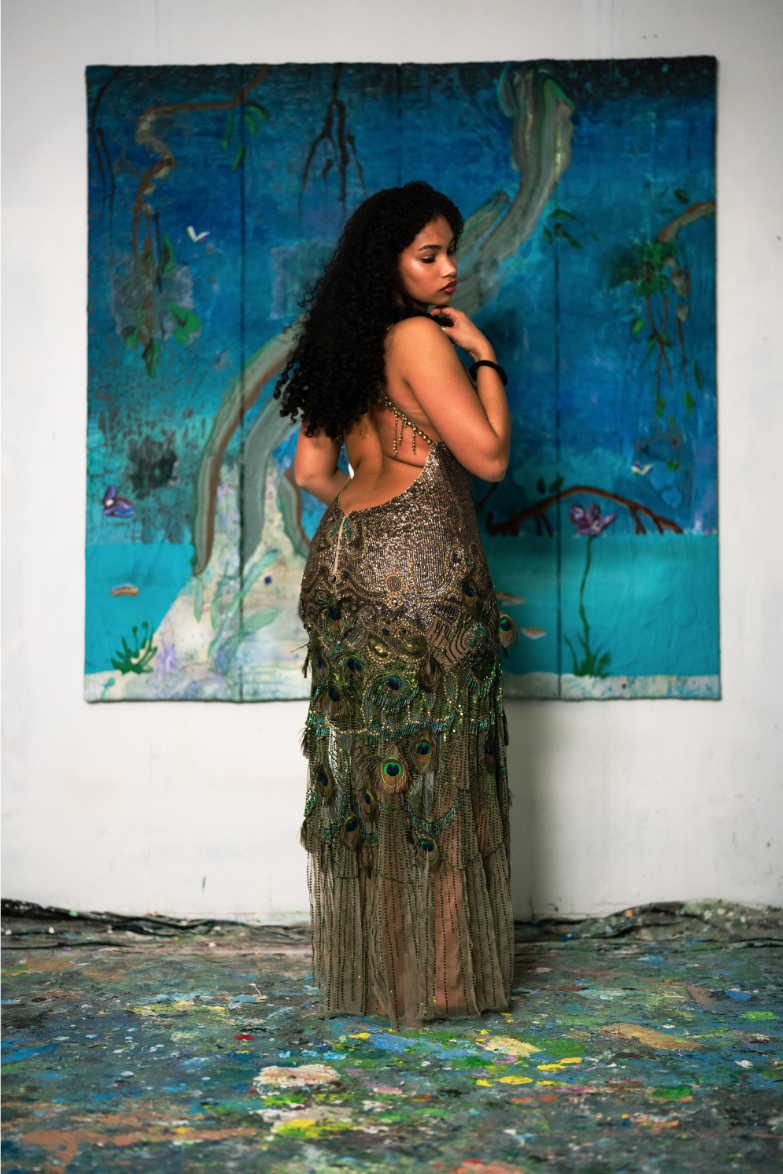 "Peacock" Dress by Jenny Packham