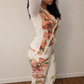 Roberto Cavalli floral cardigan and pants set - L