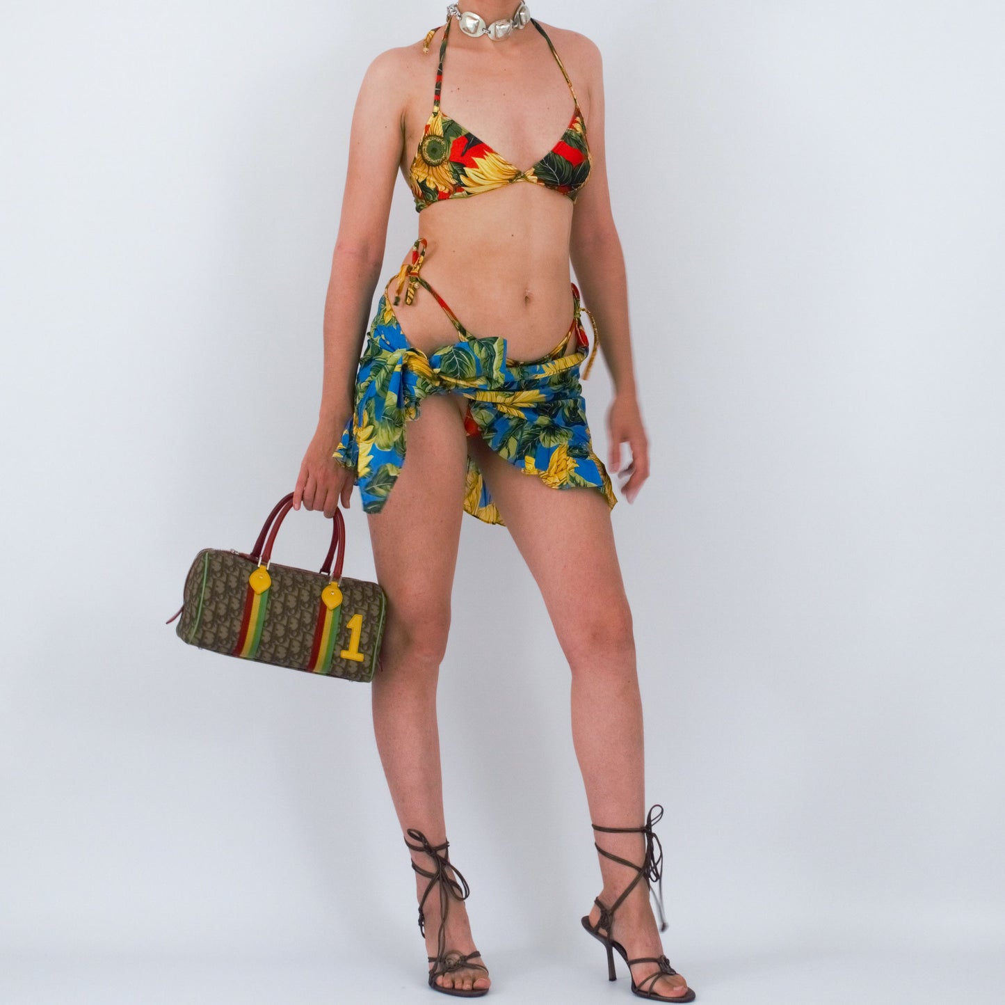 Dior “Sunflower” 4-piece Beachwear Set