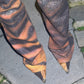 Roberto Cavalli leather and fur patchwork boots - EU38 | UK5 | US6.5