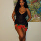 La Perla asymmetrical mesh dress