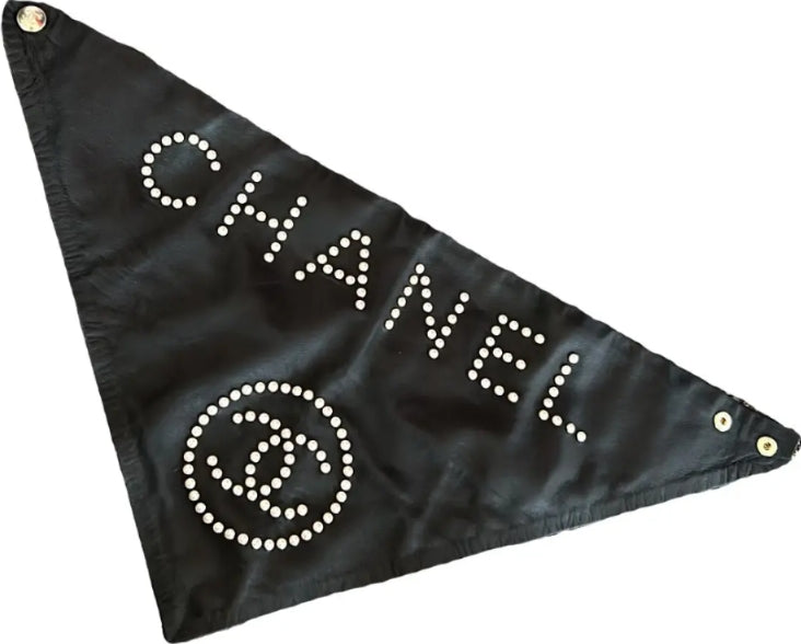 Chanel leather scarf