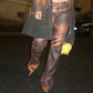 Roberto Cavalli jeans pants orange tiger print - M