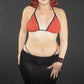 Galliano red and black newspaper print bikini swimsuit - M/L