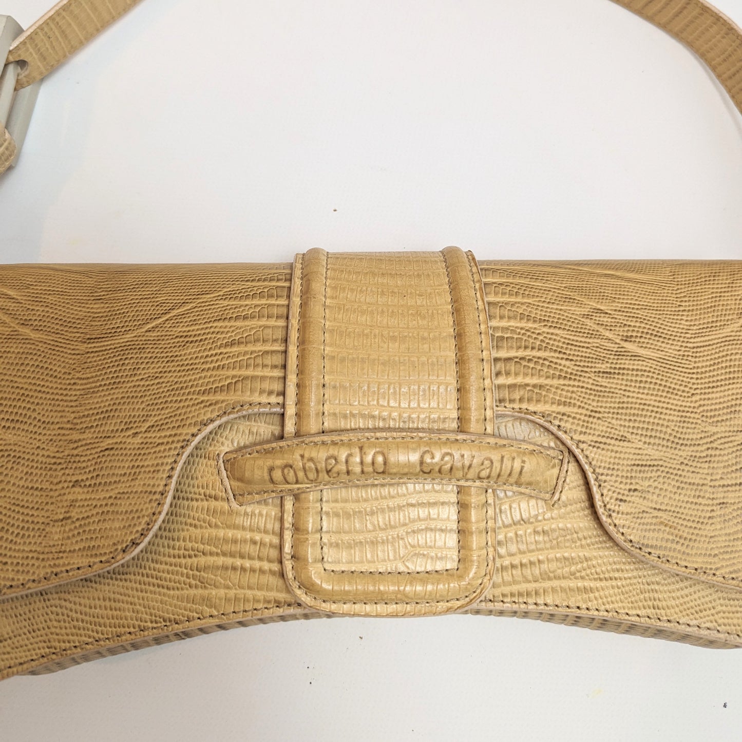 Roberto Cavalli bag in beige leather