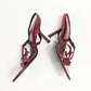 Red patent sandals with Dior logo by Galliano -EU36|UK3,5|US5,5