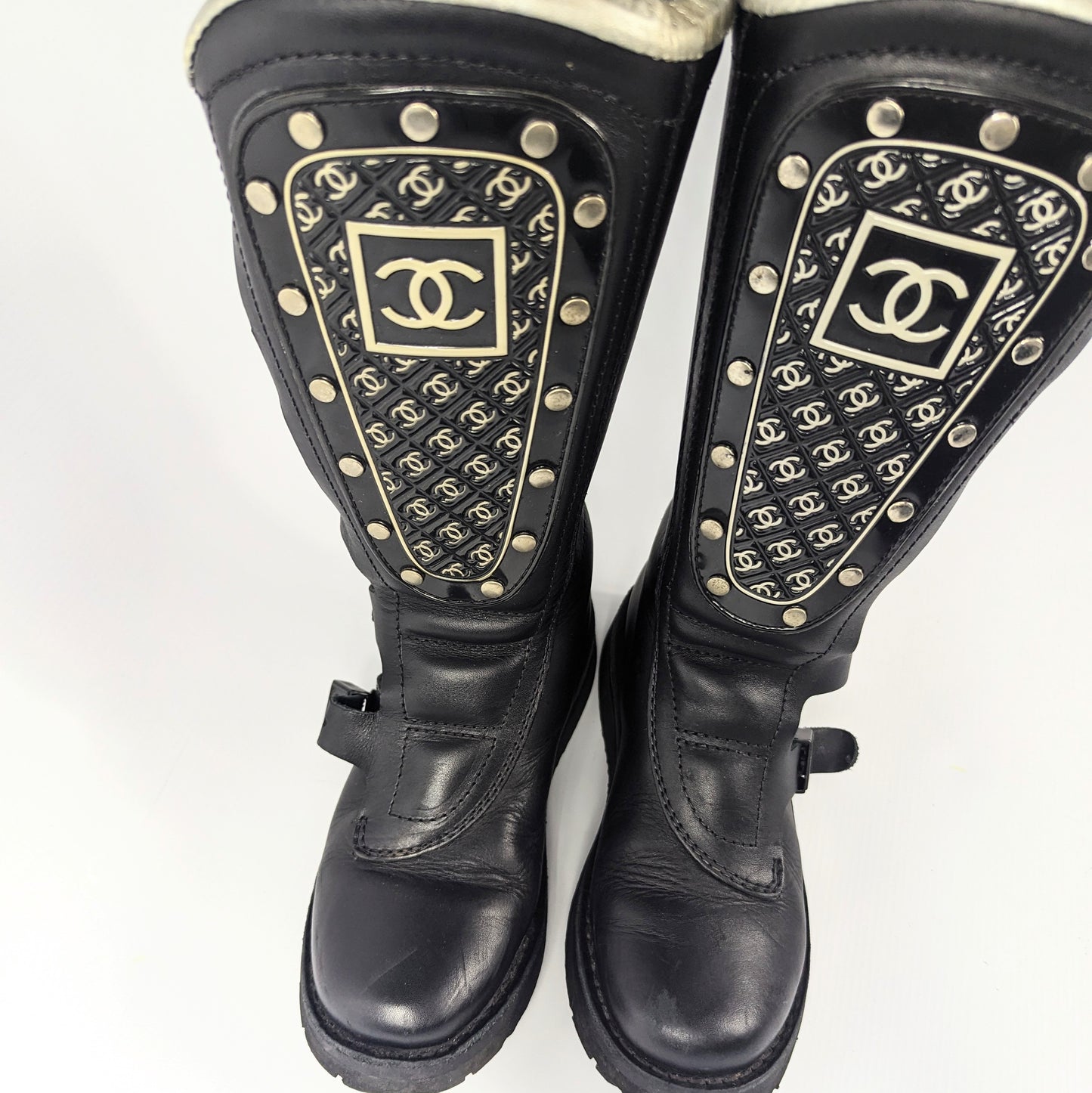 Chanel Winter 2003 biker boots - EU37|UK4|US6