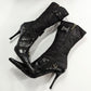 El Dantes black ankle boots decorated with metal details - EU38 | UK5 | US6.5