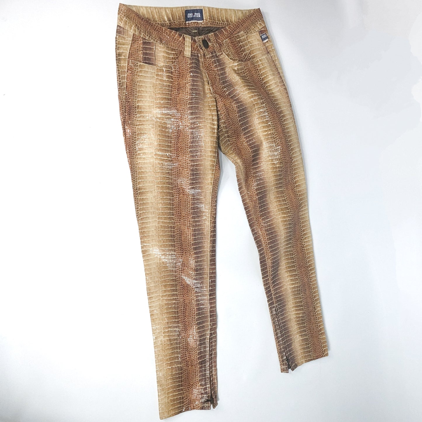 Jean-Paul Gaultier crocodile effect pants - S