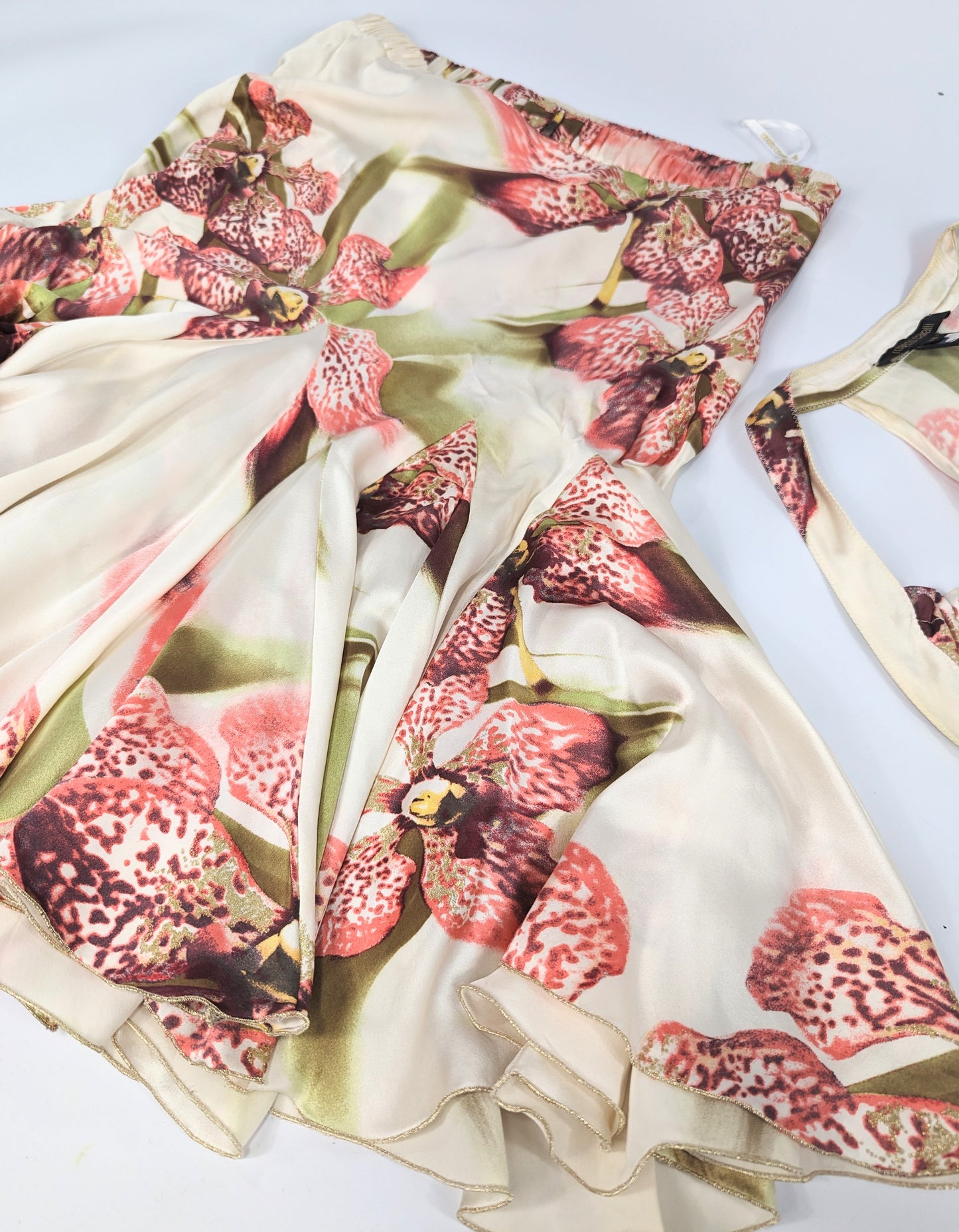 Roberto Cavalli flower silk set