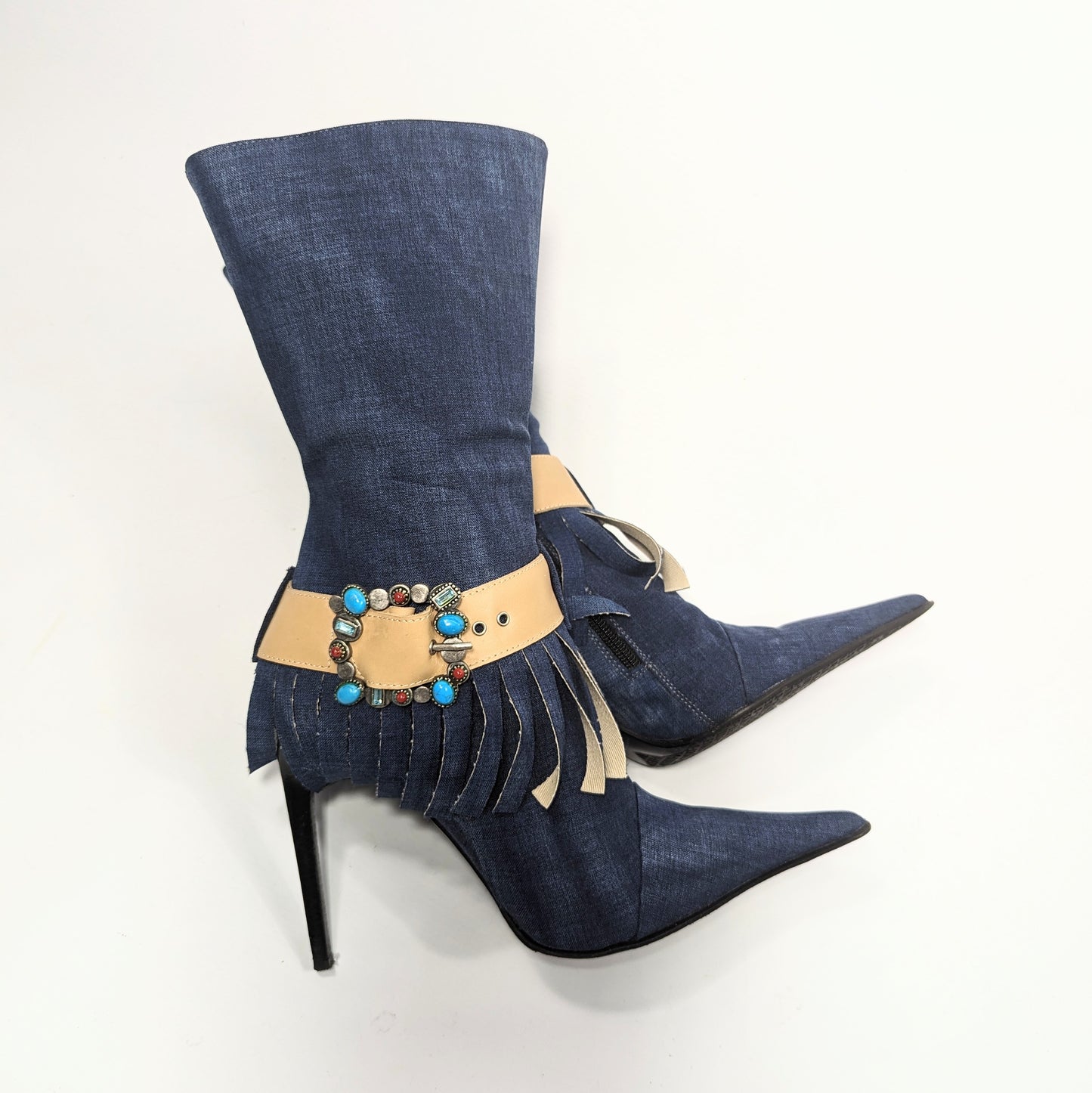 Le silla pearl denim boots - EU38.5|5.5UK|7.5US