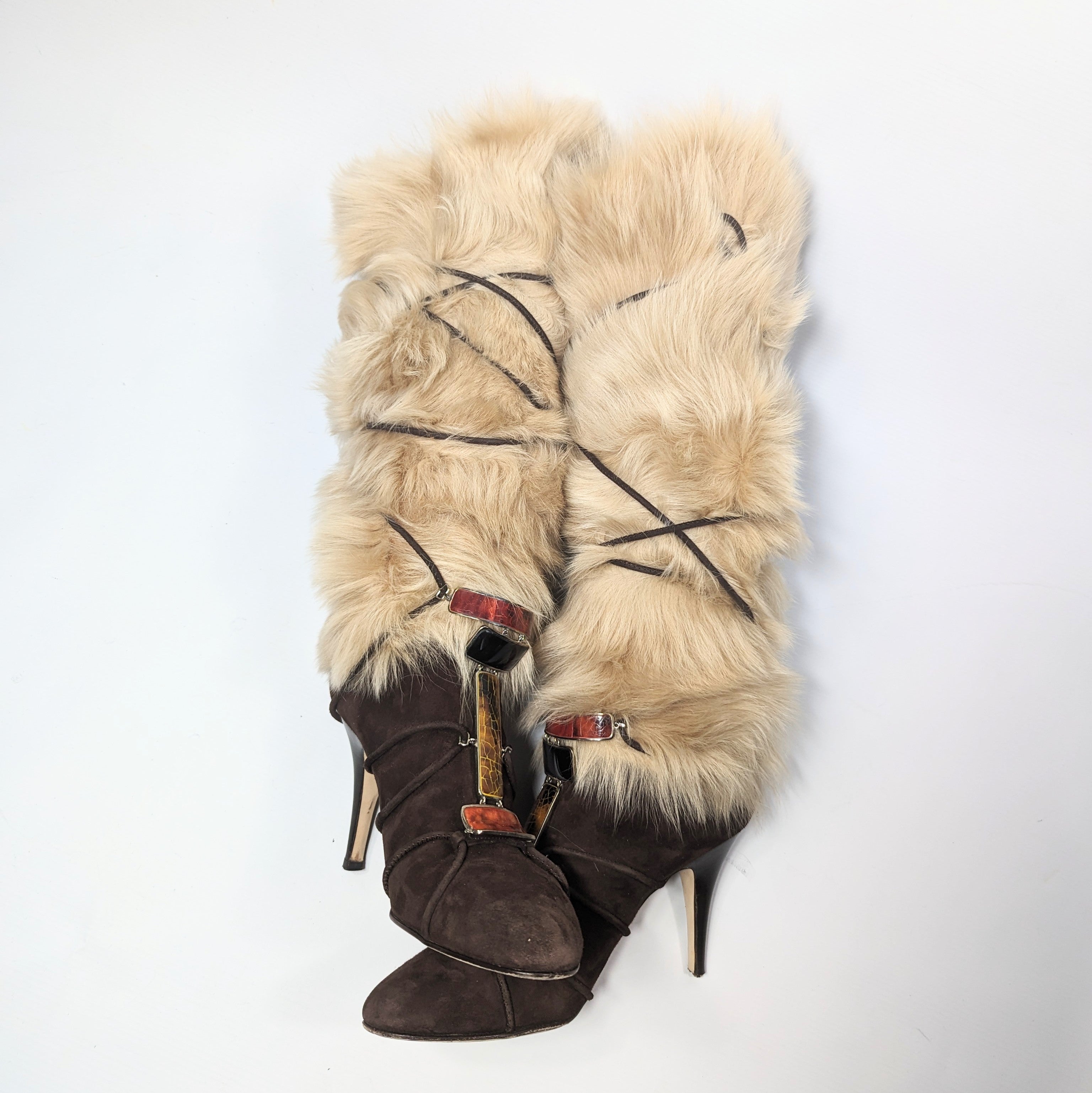 Giuseppe Zanotti fur boots -EU40|7UK|9US – Al fintage