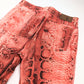 Jeans Roberto Cavalli Imprimé python rouge - M