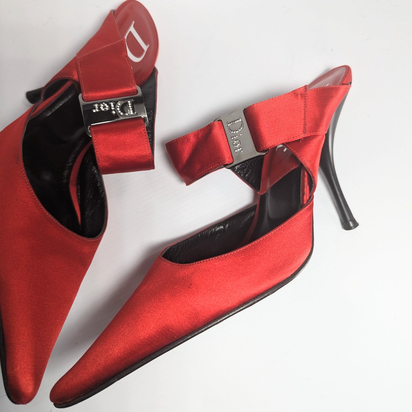 Red satin mules Dior by Galliano - EU38,5|5,5UK|7,5US