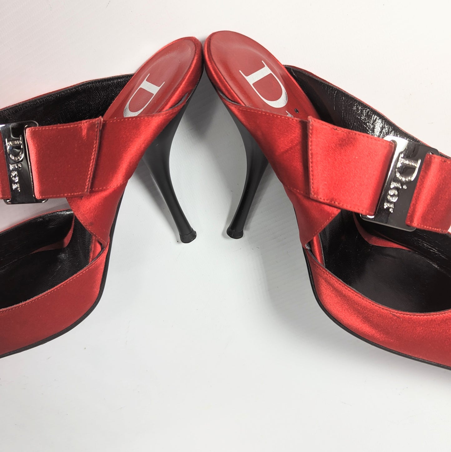 Red satin mules Dior by Galliano - EU38,5|5,5UK|7,5US