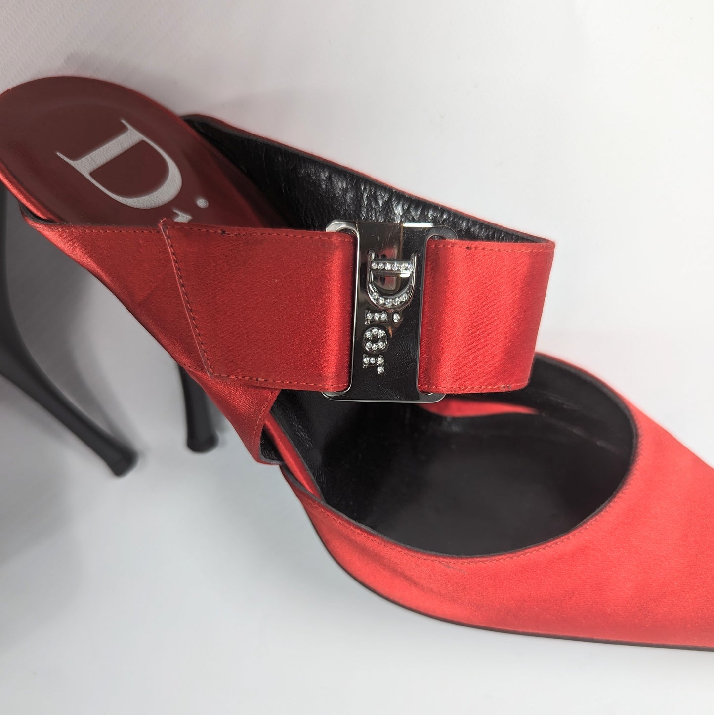 Red satin mules Dior by Galliano - EU38,5|5,5UK|7,5US