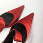 Red satin mules Dior by Galliano - EU38,5|5,5UK|7,5US