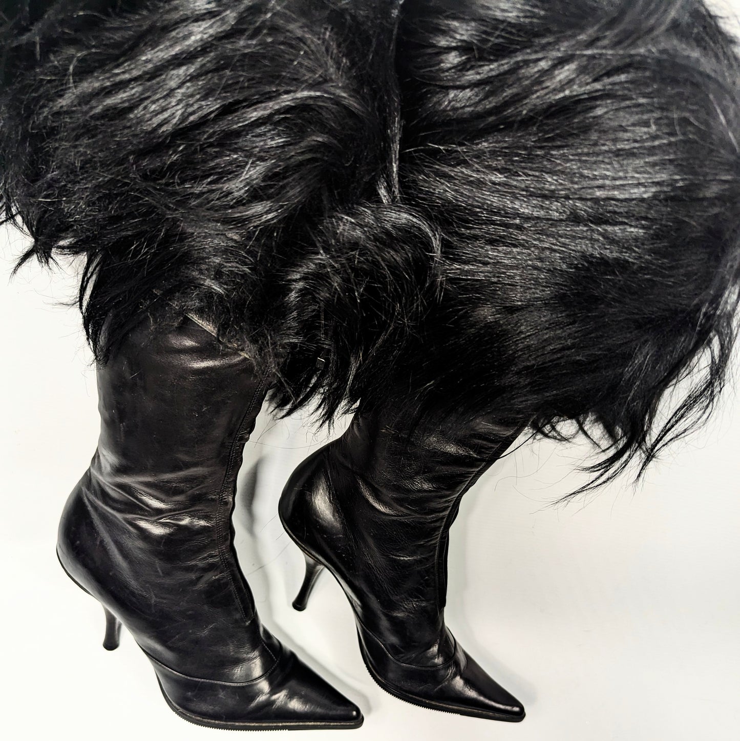 Dior by Galliano boots decorated with pony hair - EU37.5|UK4.5|US6.5