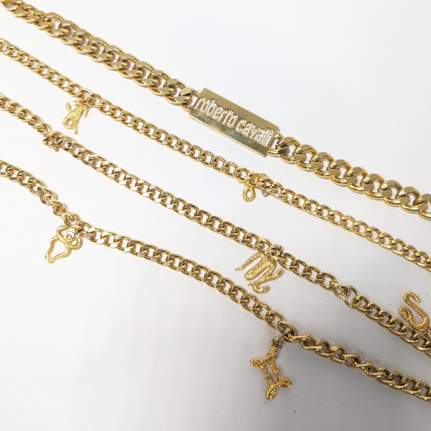 Roberto Cavalli gold chain "zodiac signs"