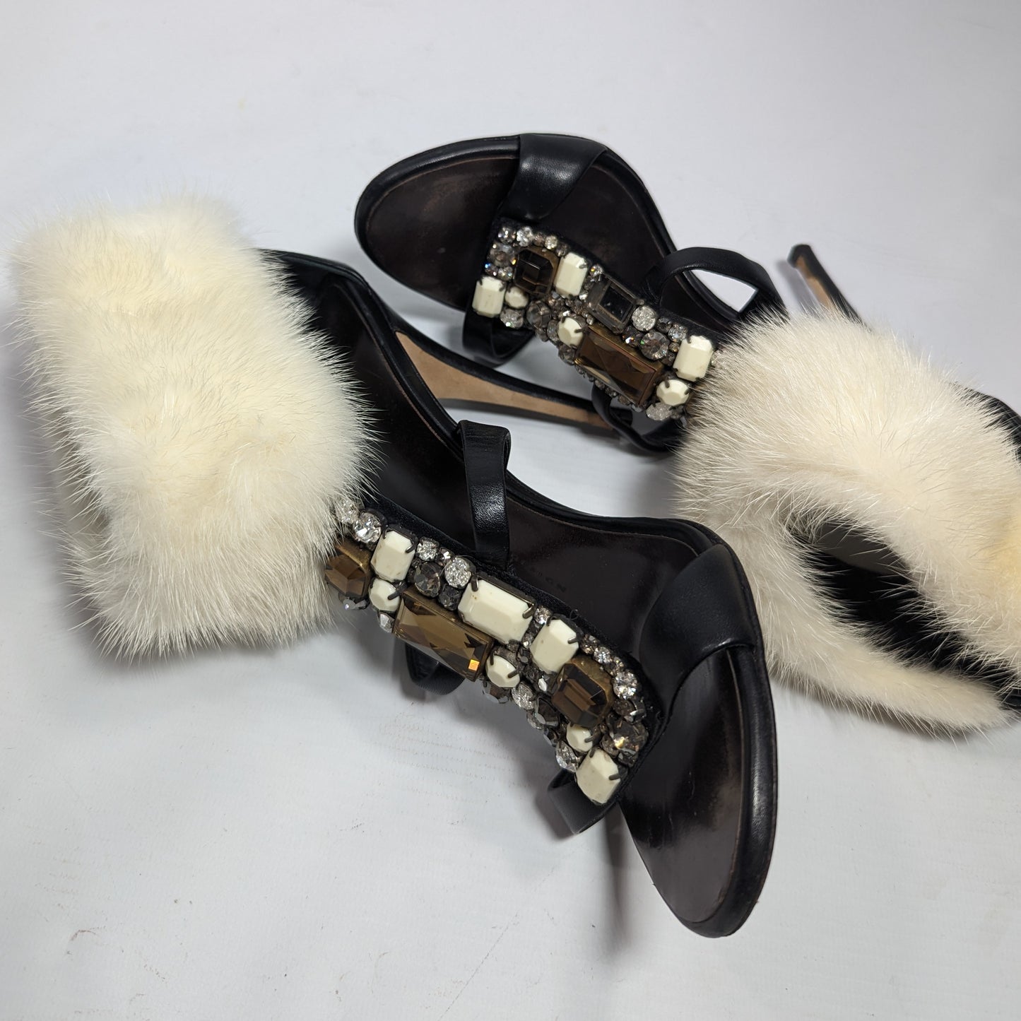 Giuseppe Zanotti fur sandals - EU37.5|UK4.5|US6.5