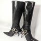 Boots adorned with a Dior buckle by Galliano - EU36|UK3|US5