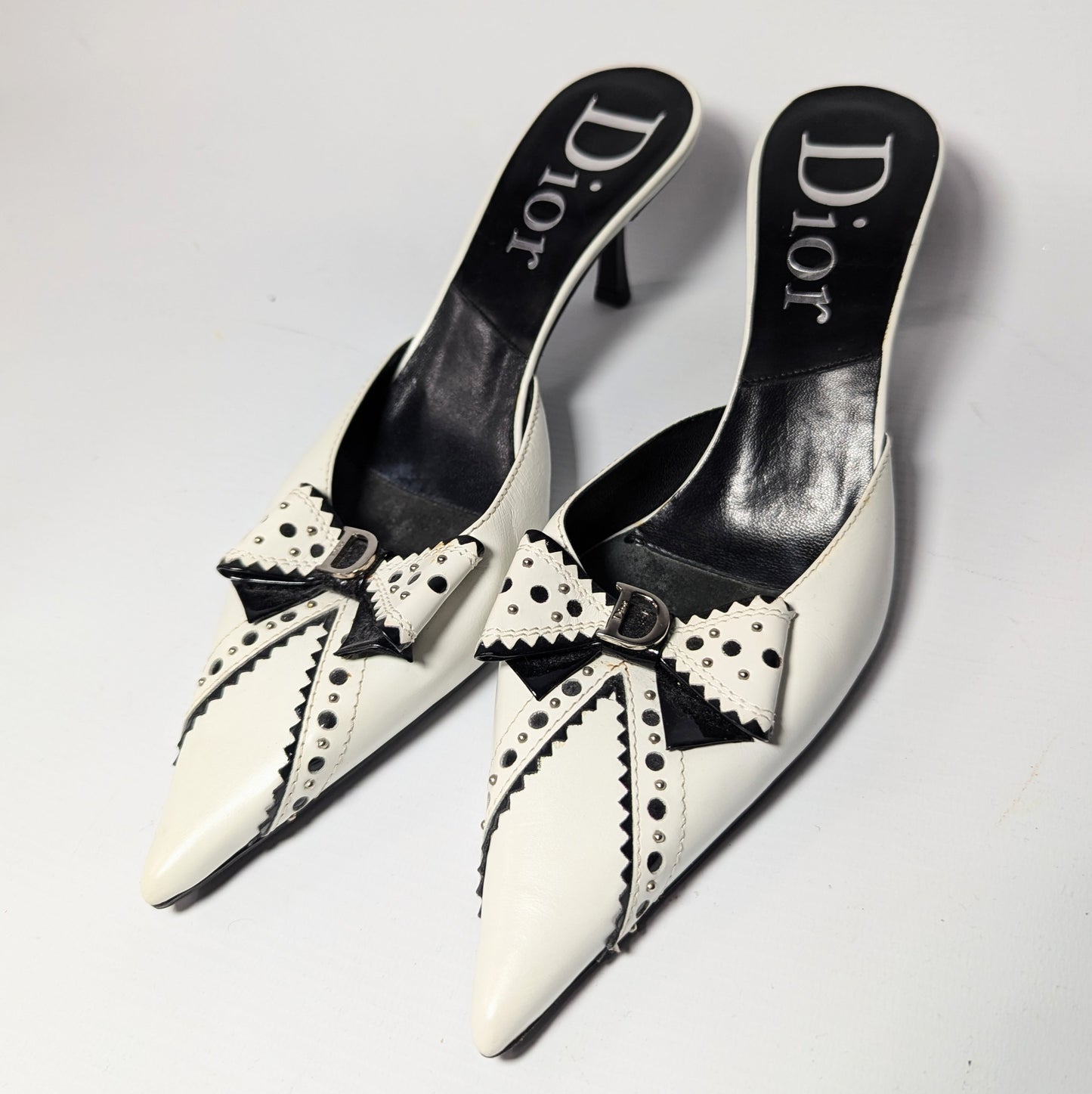 Dior by Galliano white mules - EU36|UK3|US5