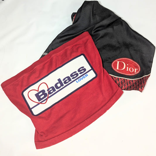 Red bandeau top "Badass lover" Dsquared2