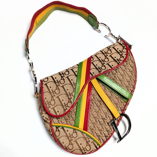 Dior Rasta Saddle Bag by Galliano