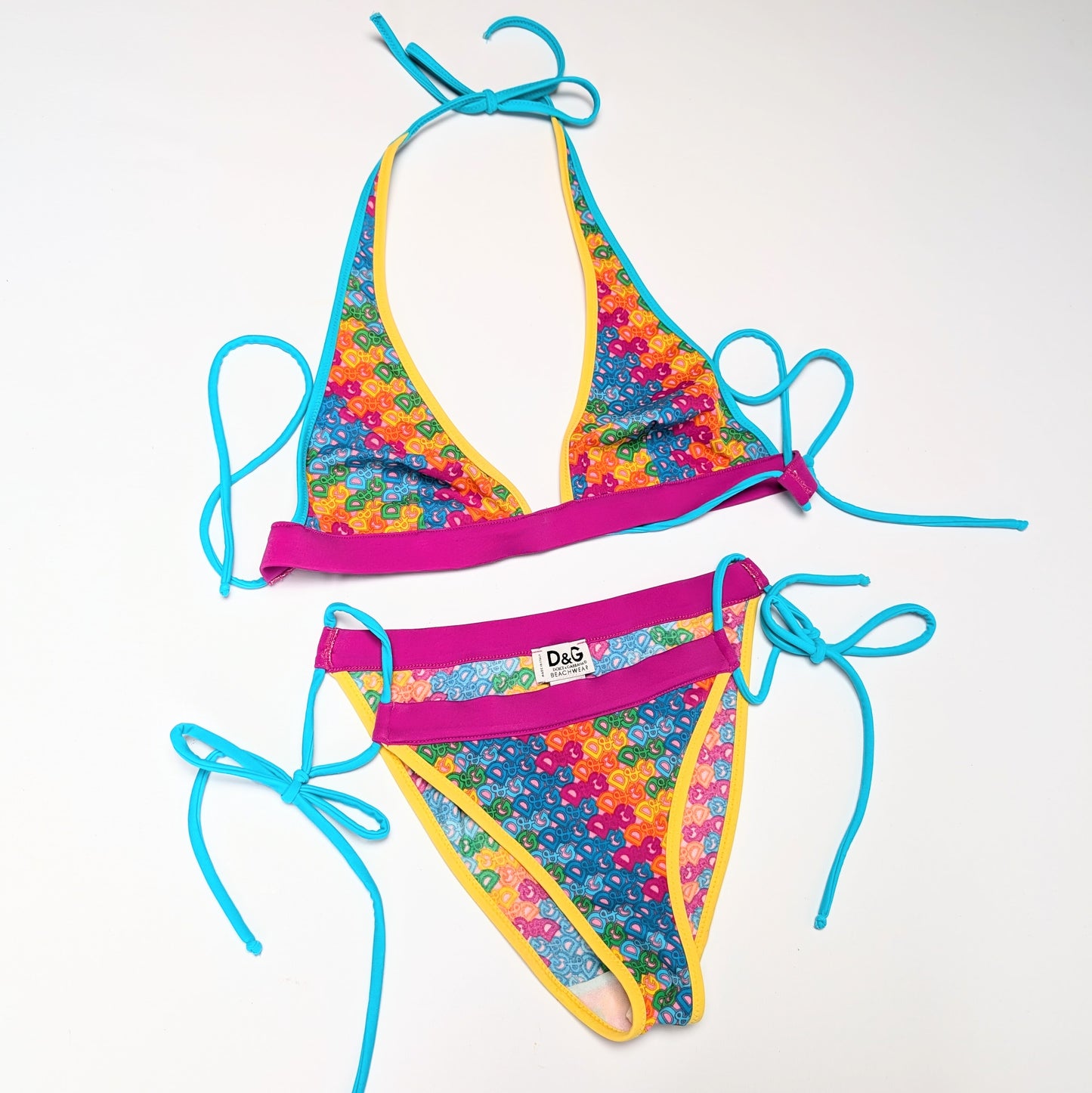 Dolce & Gabbana multi-colored monogram swimsuit