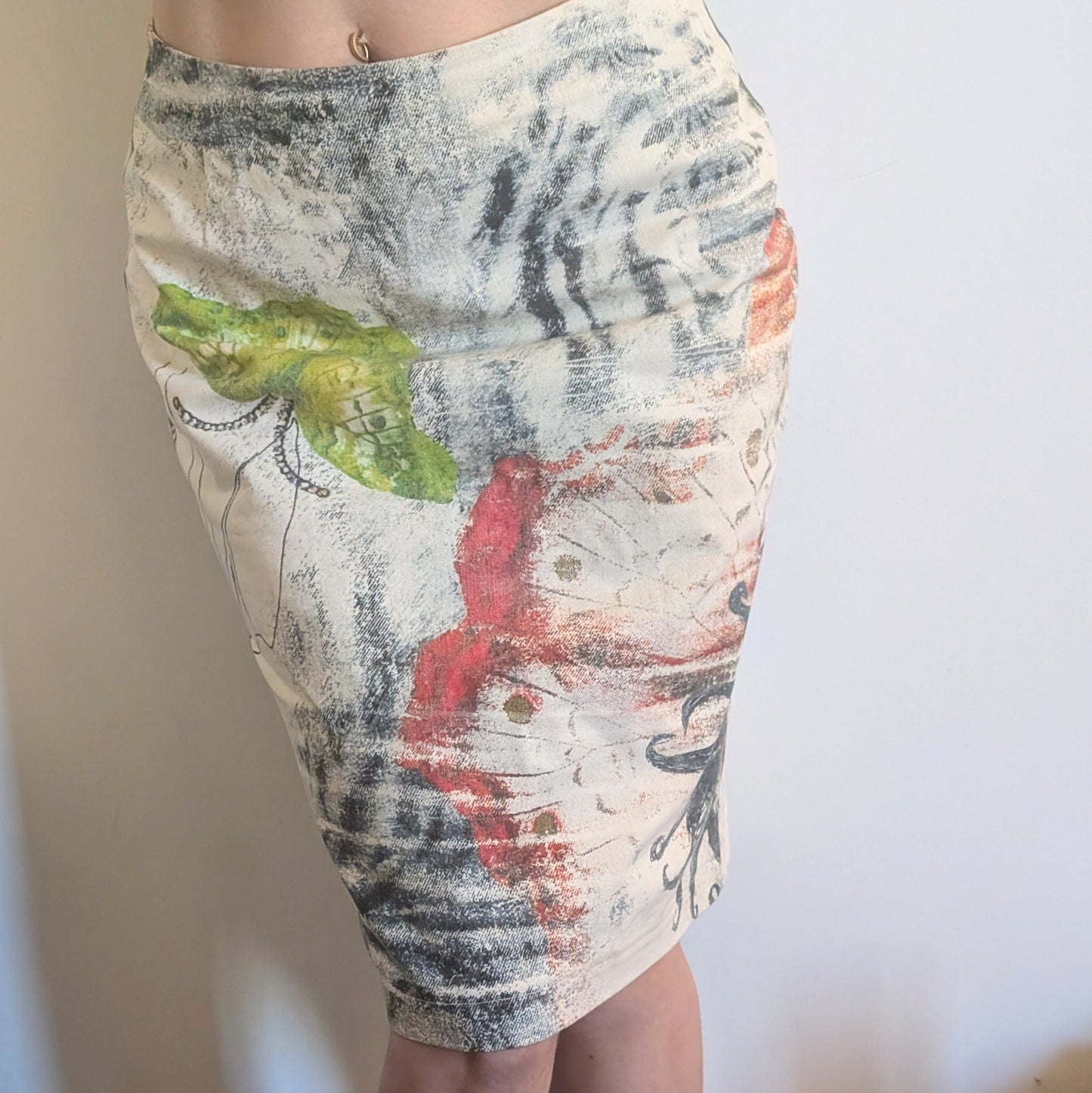 Roberto Cavalli "Butterfly" Skirt - M