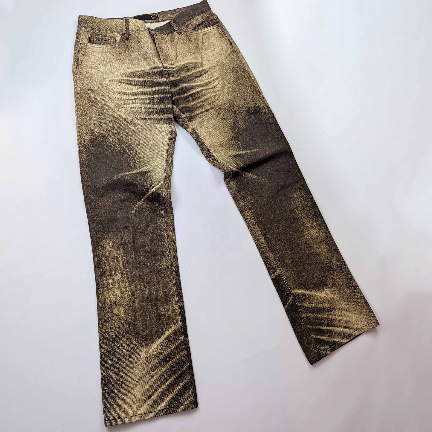 Roberto Cavalli faded khaki gold jeans - M – Al fintage