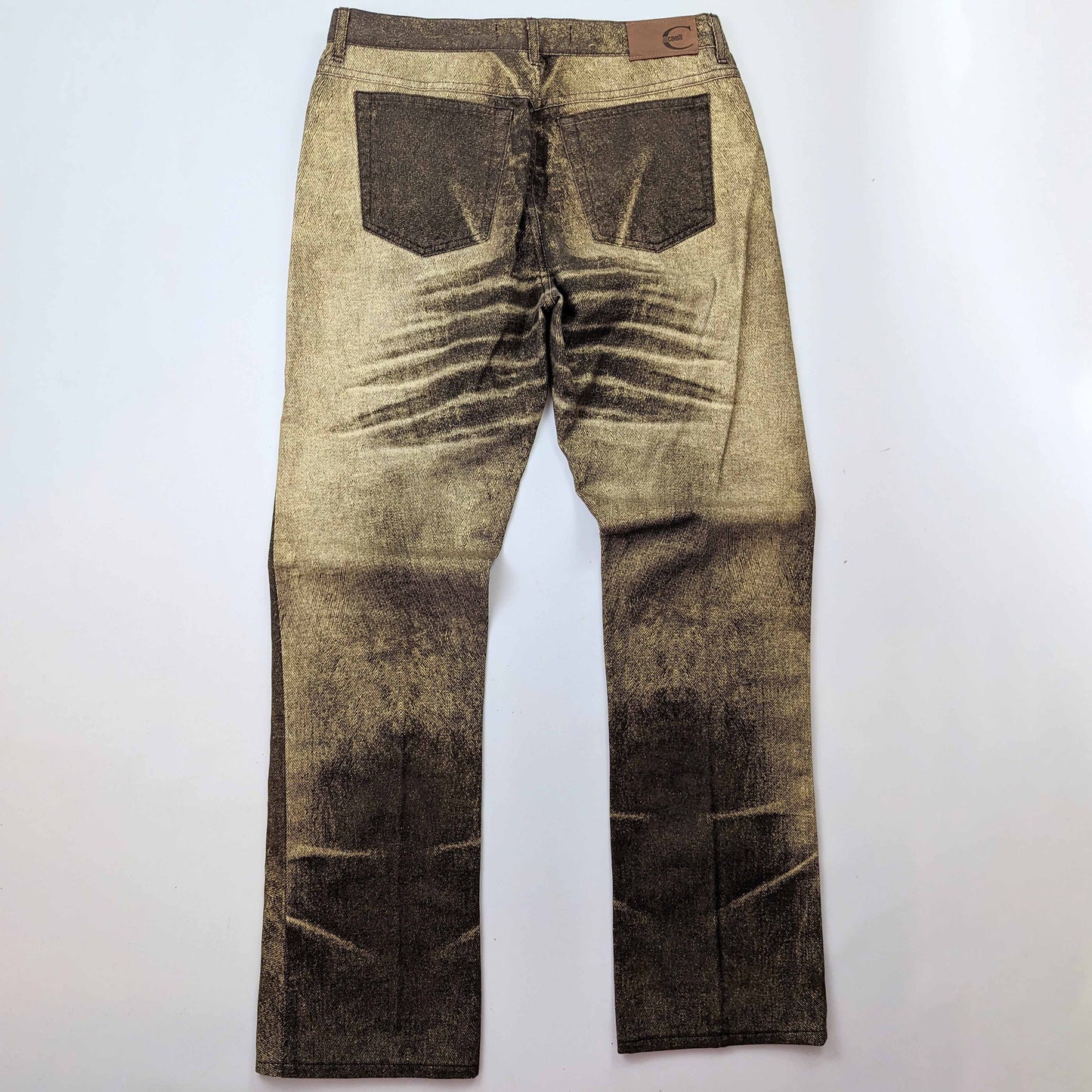 Roberto Cavalli faded khaki gold jeans - M – Al fintage
