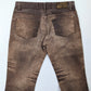 Roberto Cavalli faded Burgundy jeans trousers - S