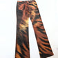 Roberto Cavalli jeans pants orange tiger print - M